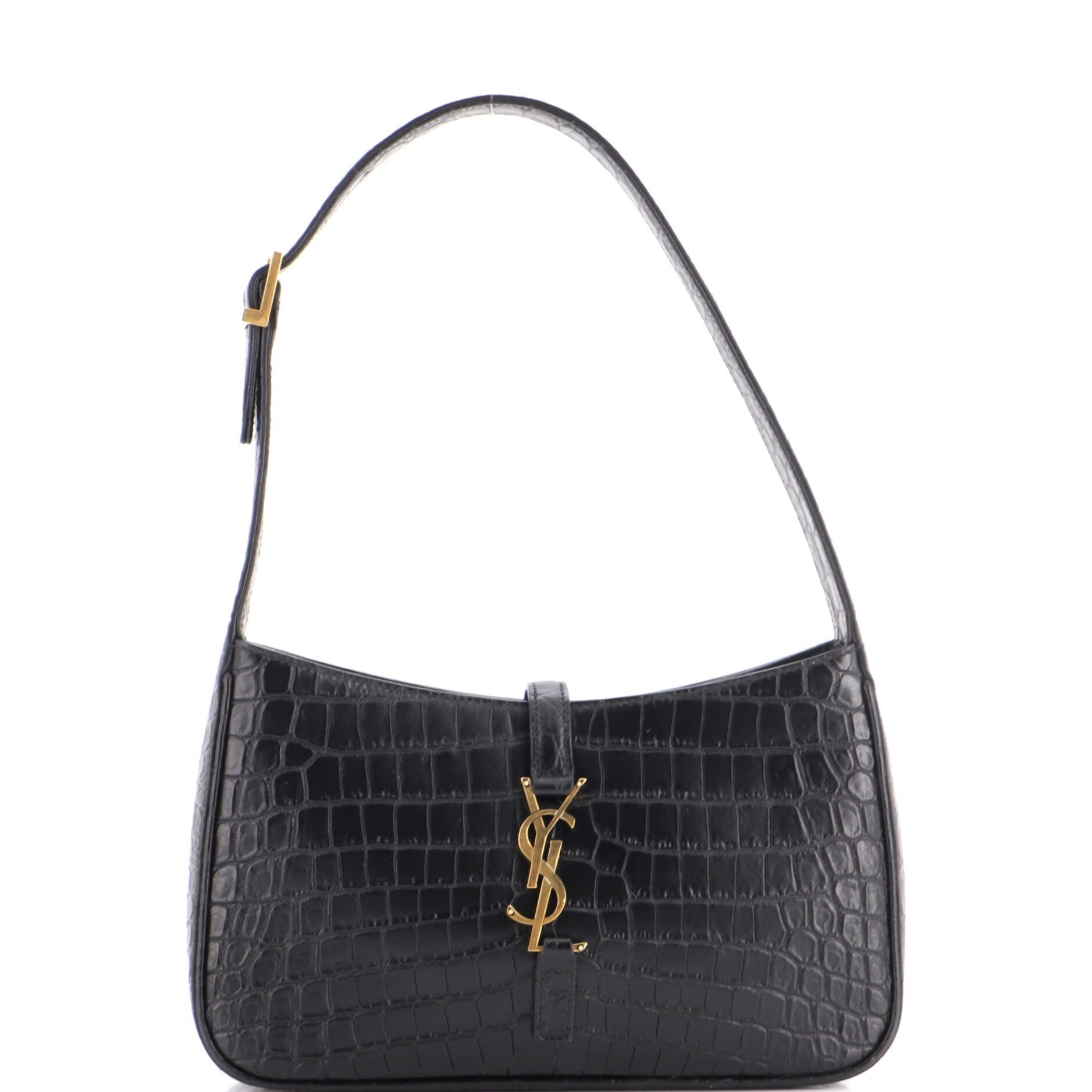 Le 5 a 7 Hobo Crocodile Embossed Leather Small