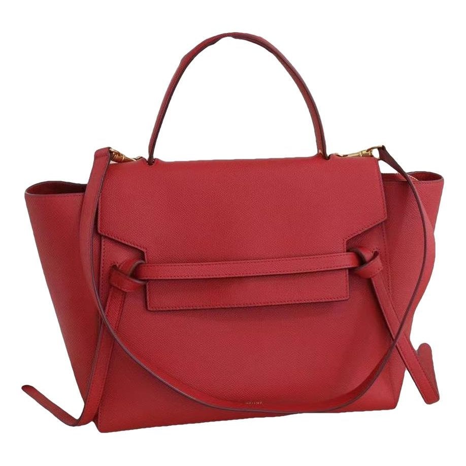 Belt leather handbag