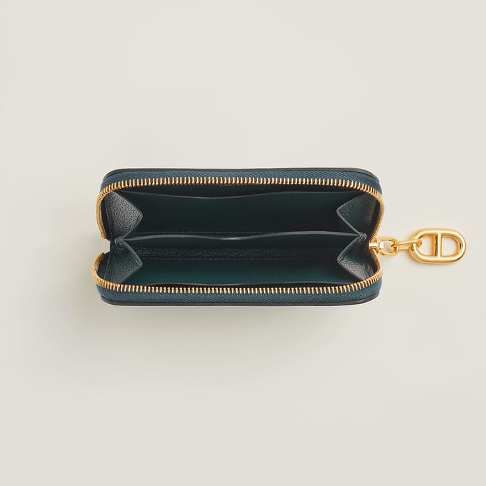 Vert Rousseau Zipengo Chaine d'Ancre Compact Card Holder