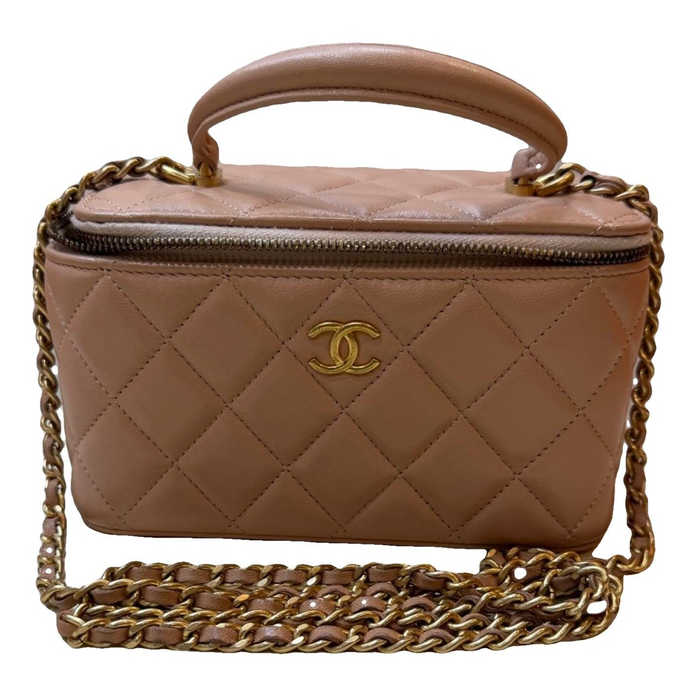 Vanity leather handbag