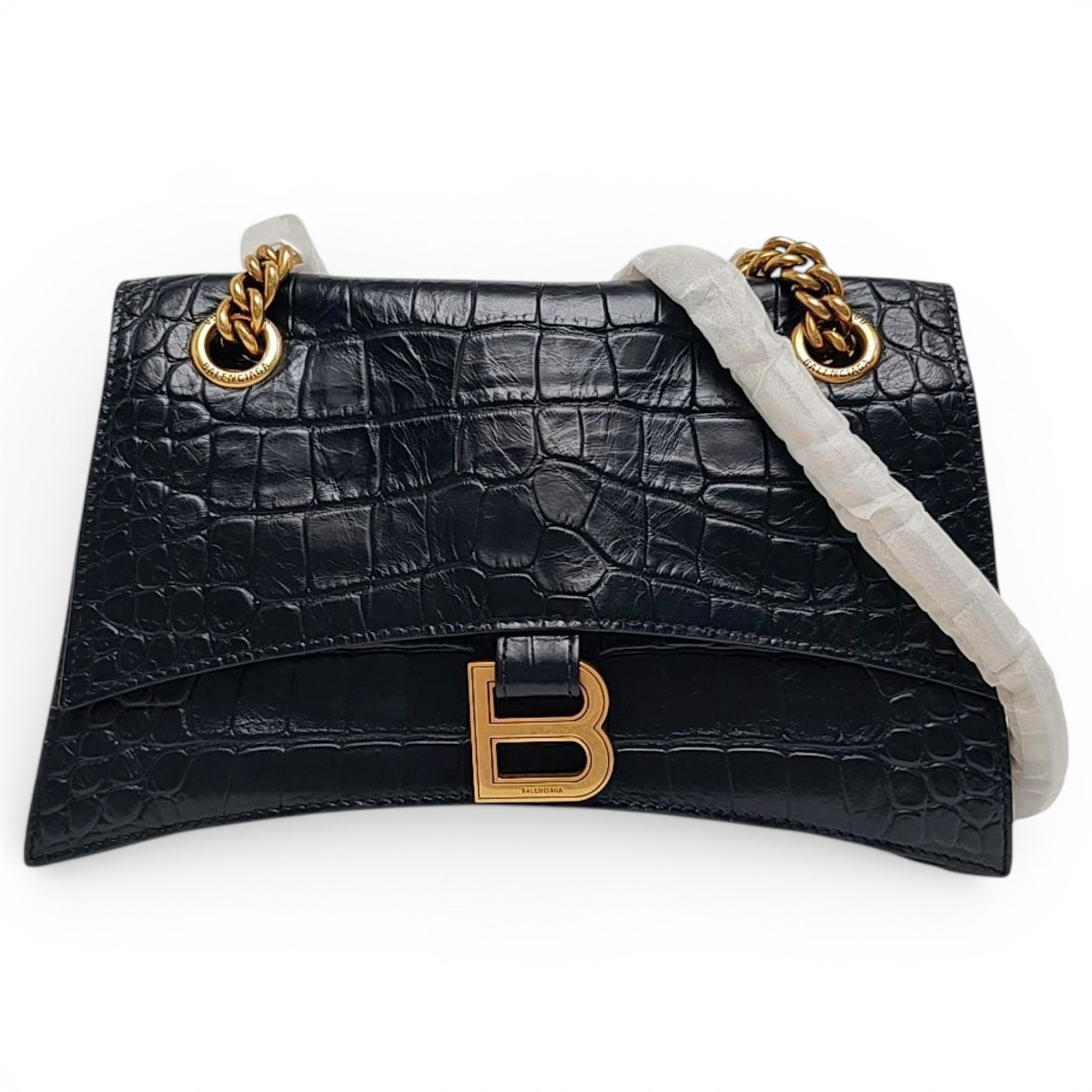 Crush leather crossbody bag
