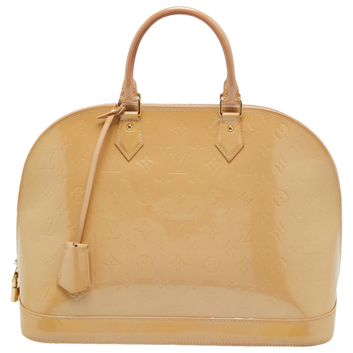 Patent leather satchel