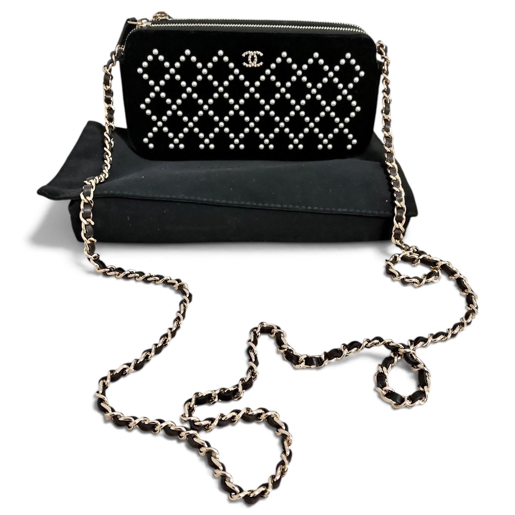 Velvet clutch bag