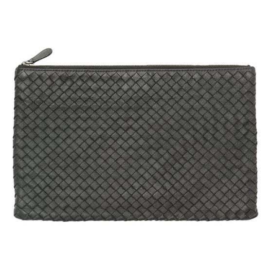 Leather clutch bag