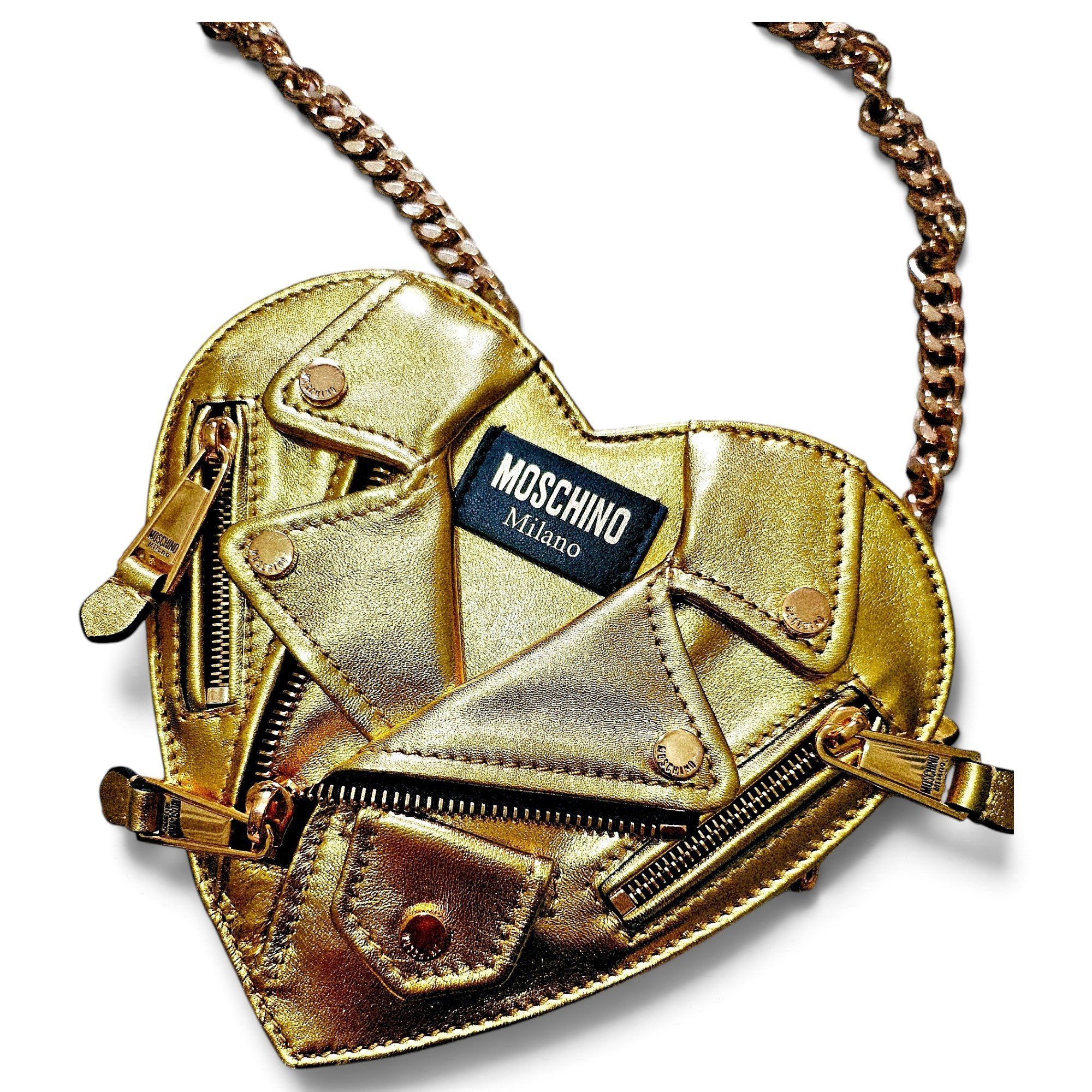 Biker leather crossbody bag