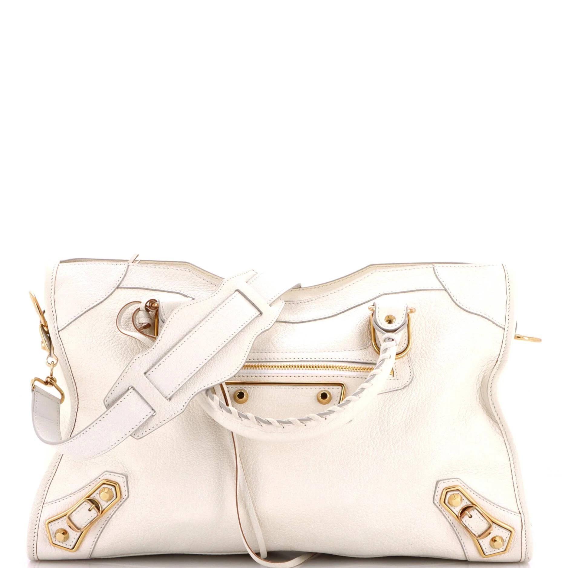 City leather satchel