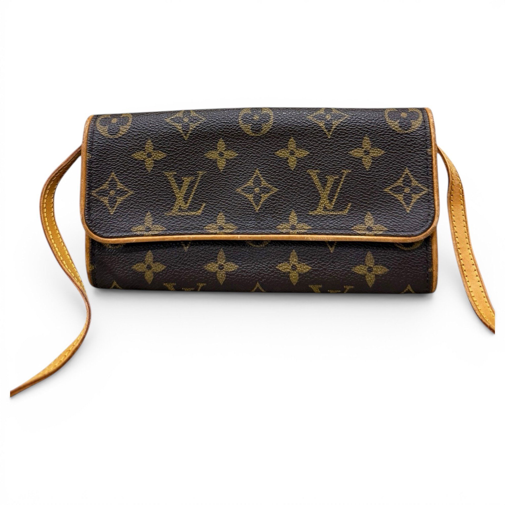 Twin leather crossbody bag