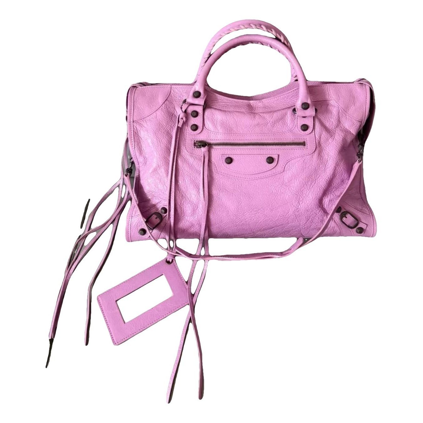 City leather handbag