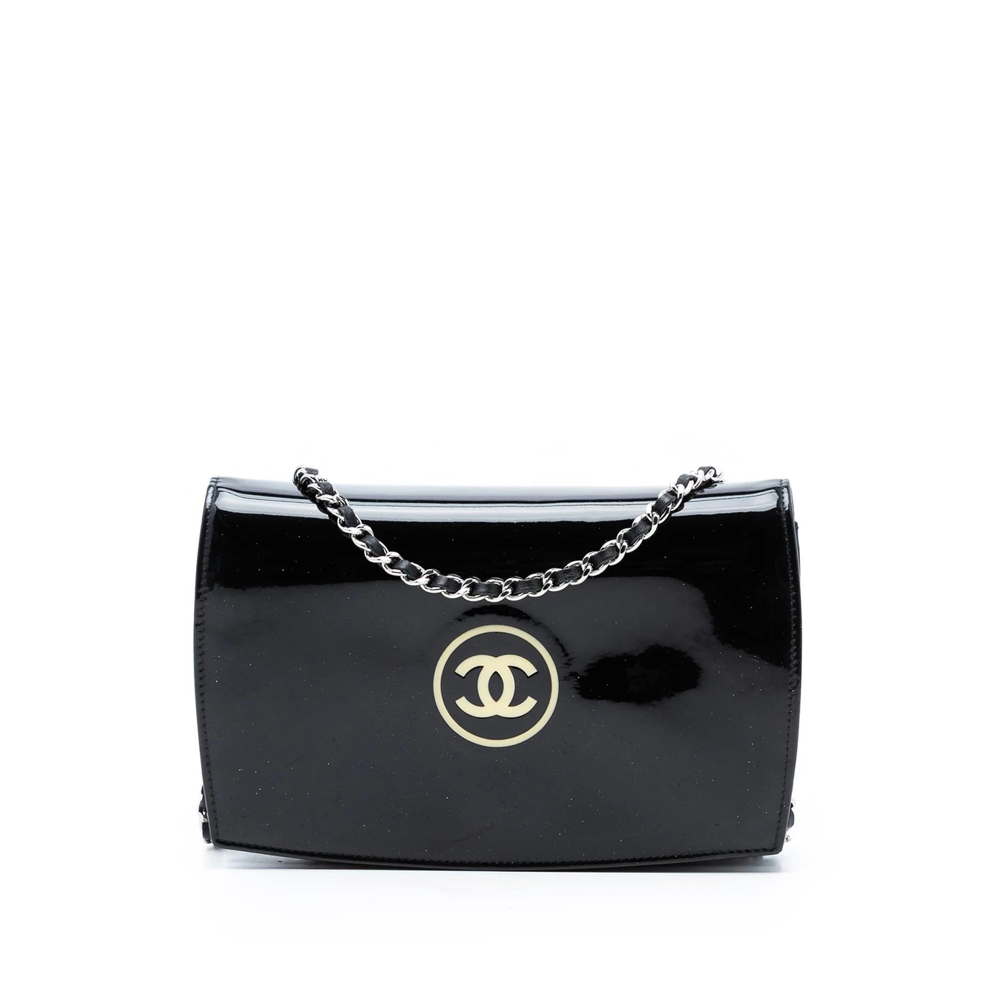 Wallet On Chain patent leather crossbody bag