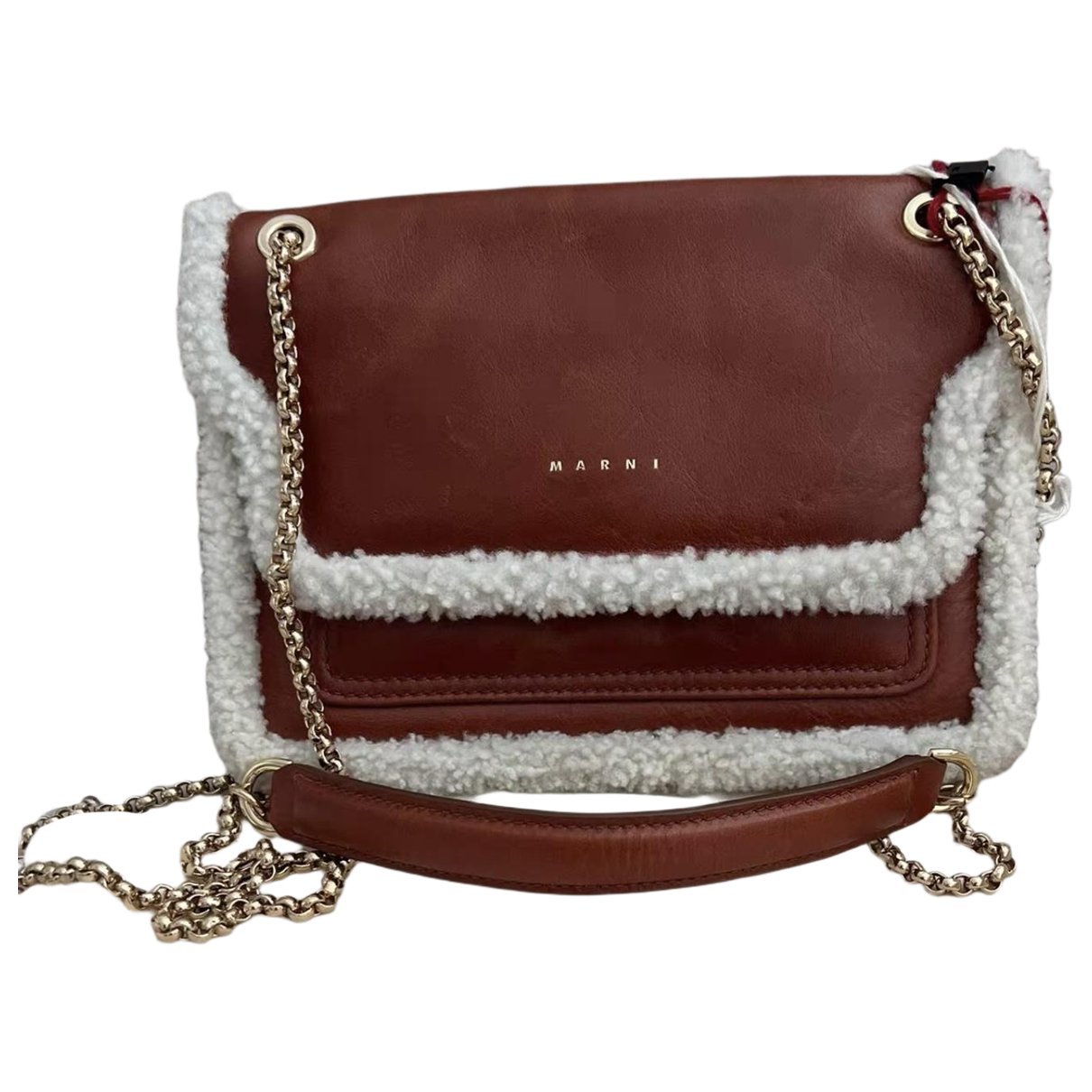 Marni Trunk leather crossbody bag