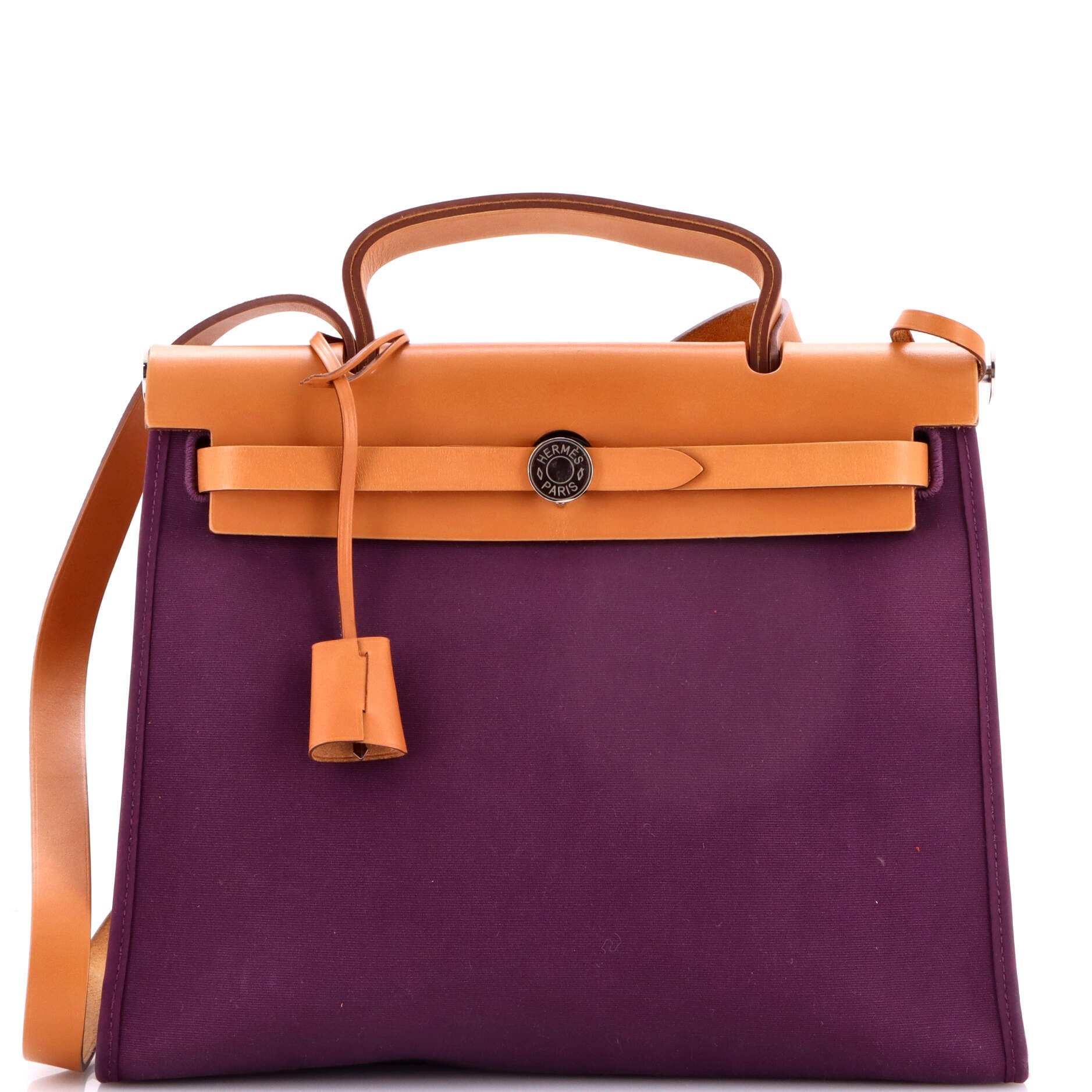 Hermes Herbag Zip Leather and Toile 31