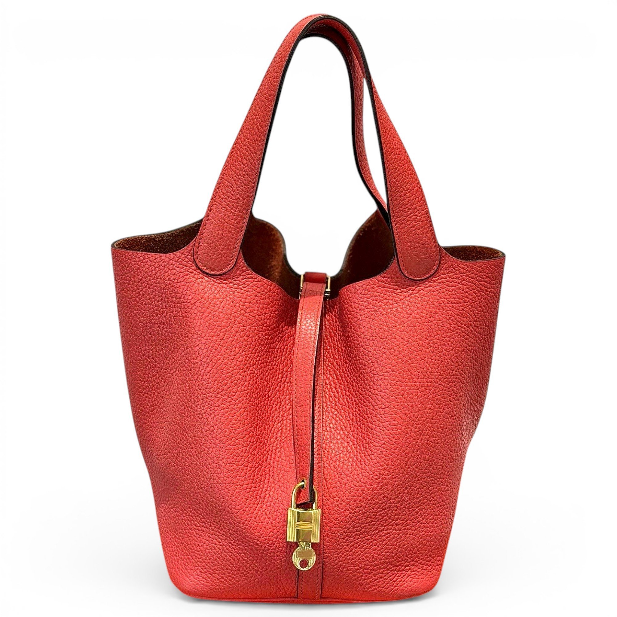 Picotin leather tote