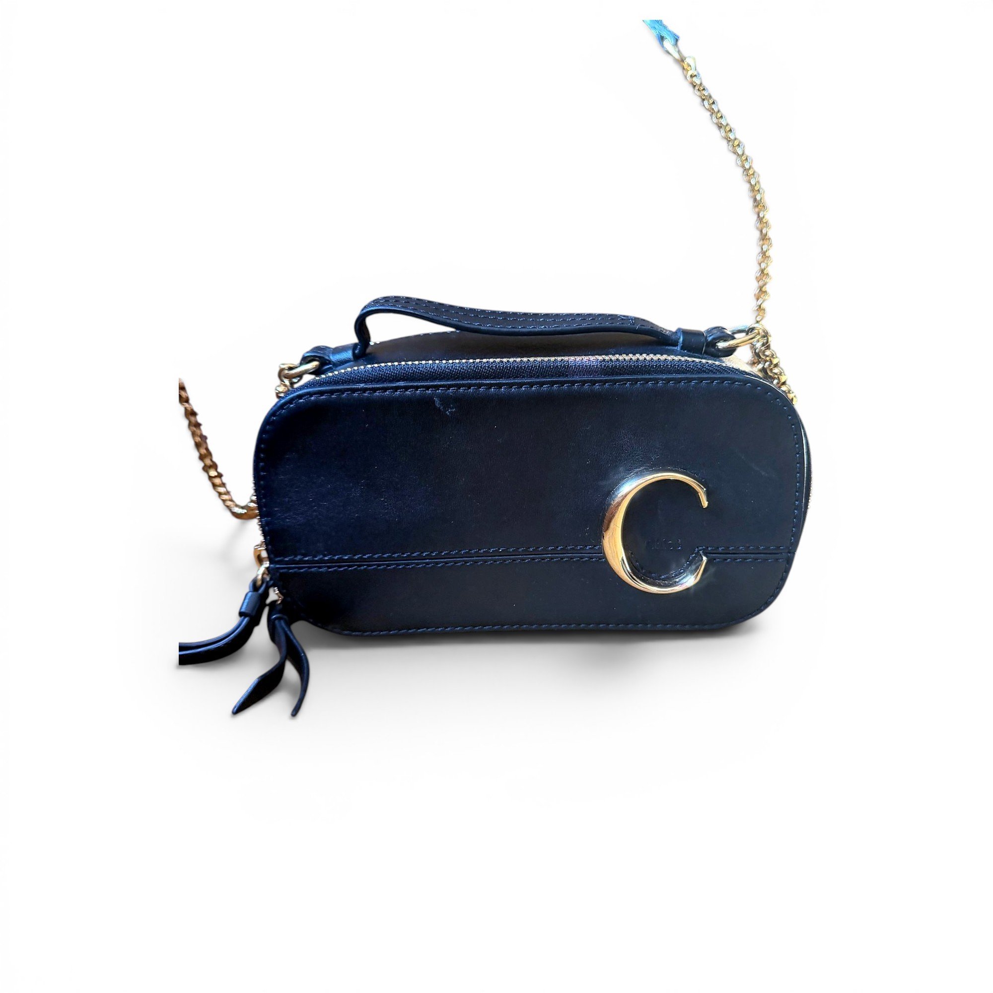 C leather crossbody bag