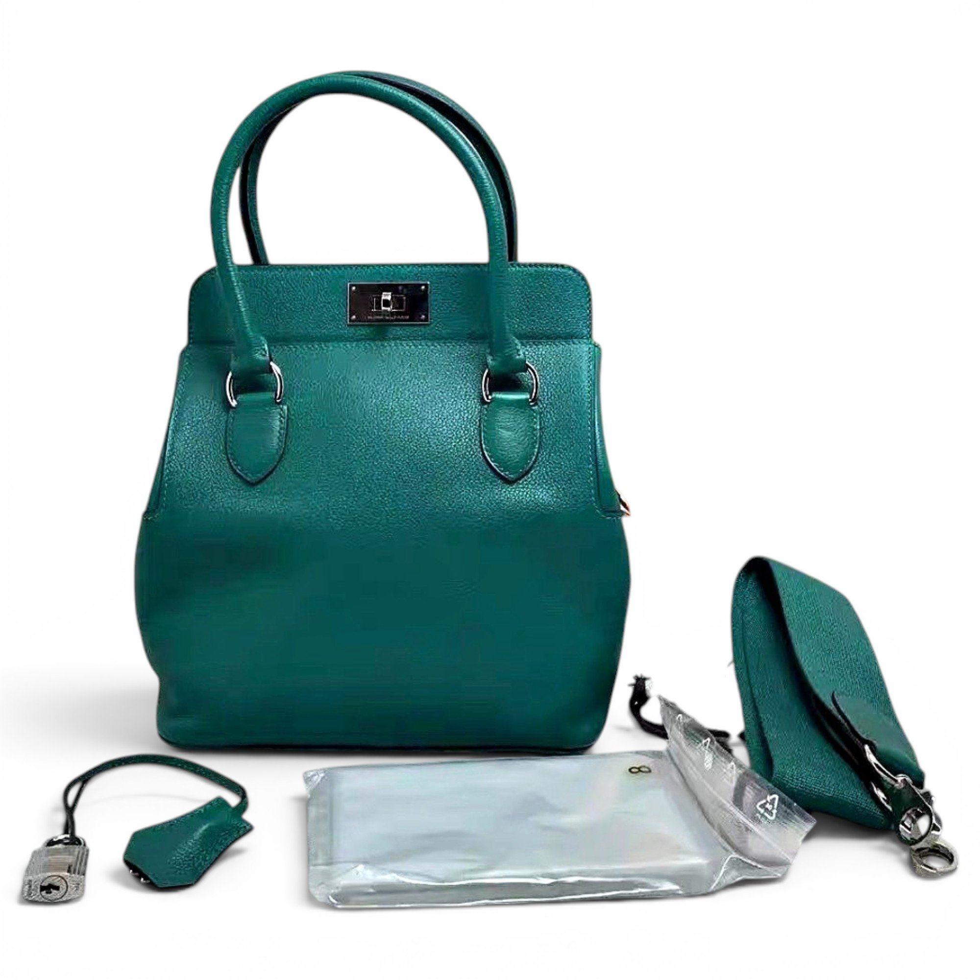 Toolbox leather handbag