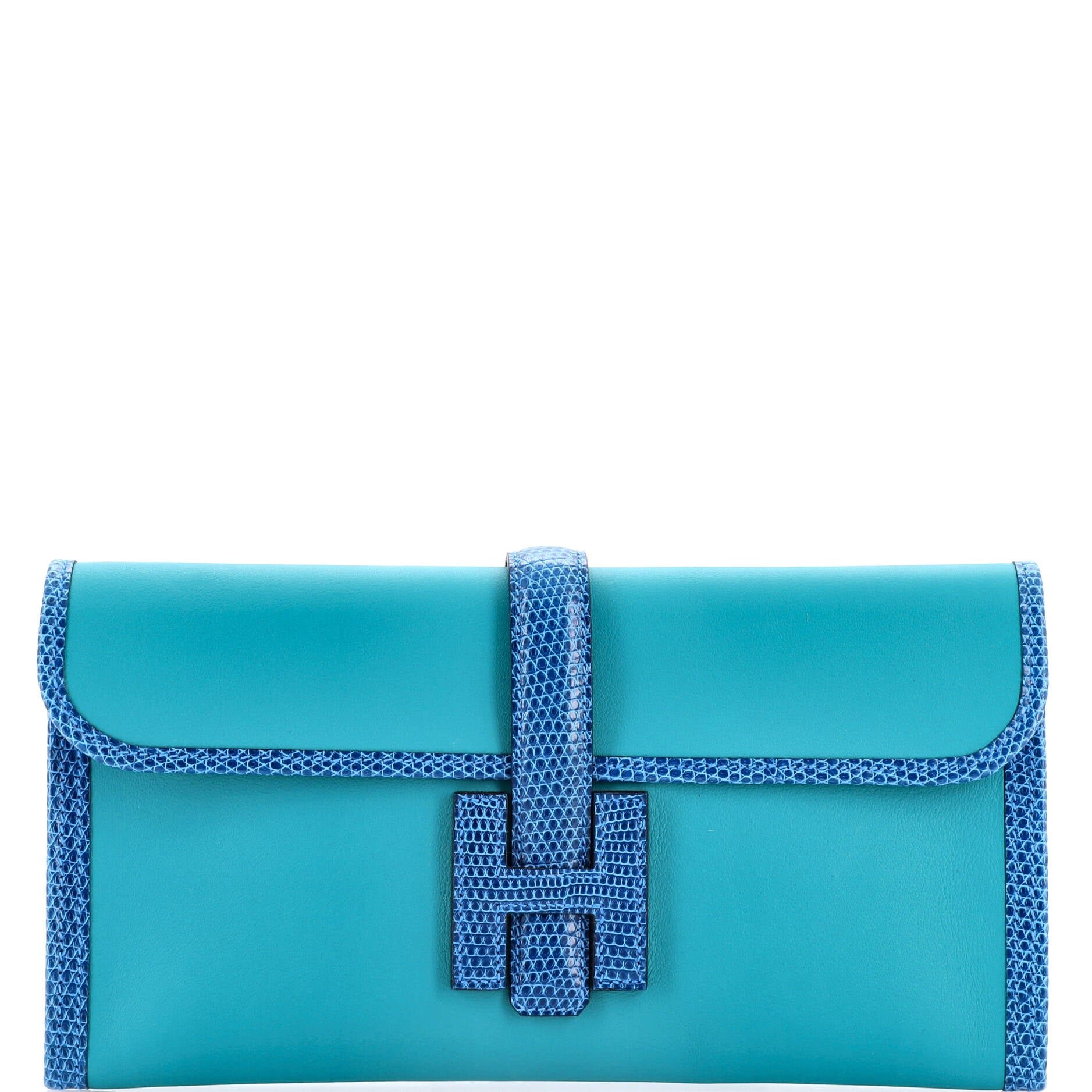 Hermes Jige Elan Clutch Swift with Lizard 29