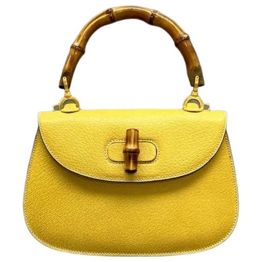 Convertible Bamboo Top Handle leather handbag