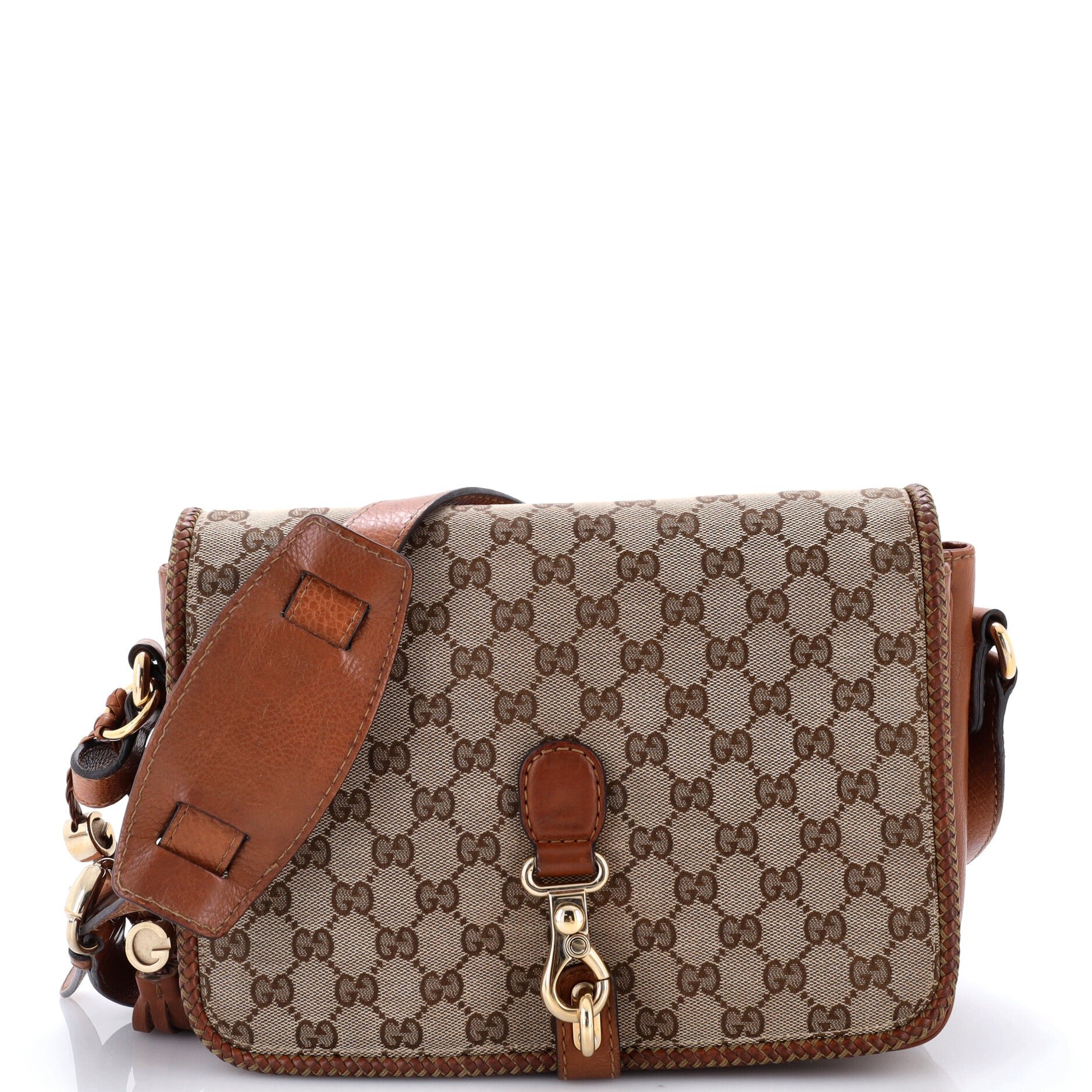 Marrakech Messenger Bag GG Canvas with Leather Medium