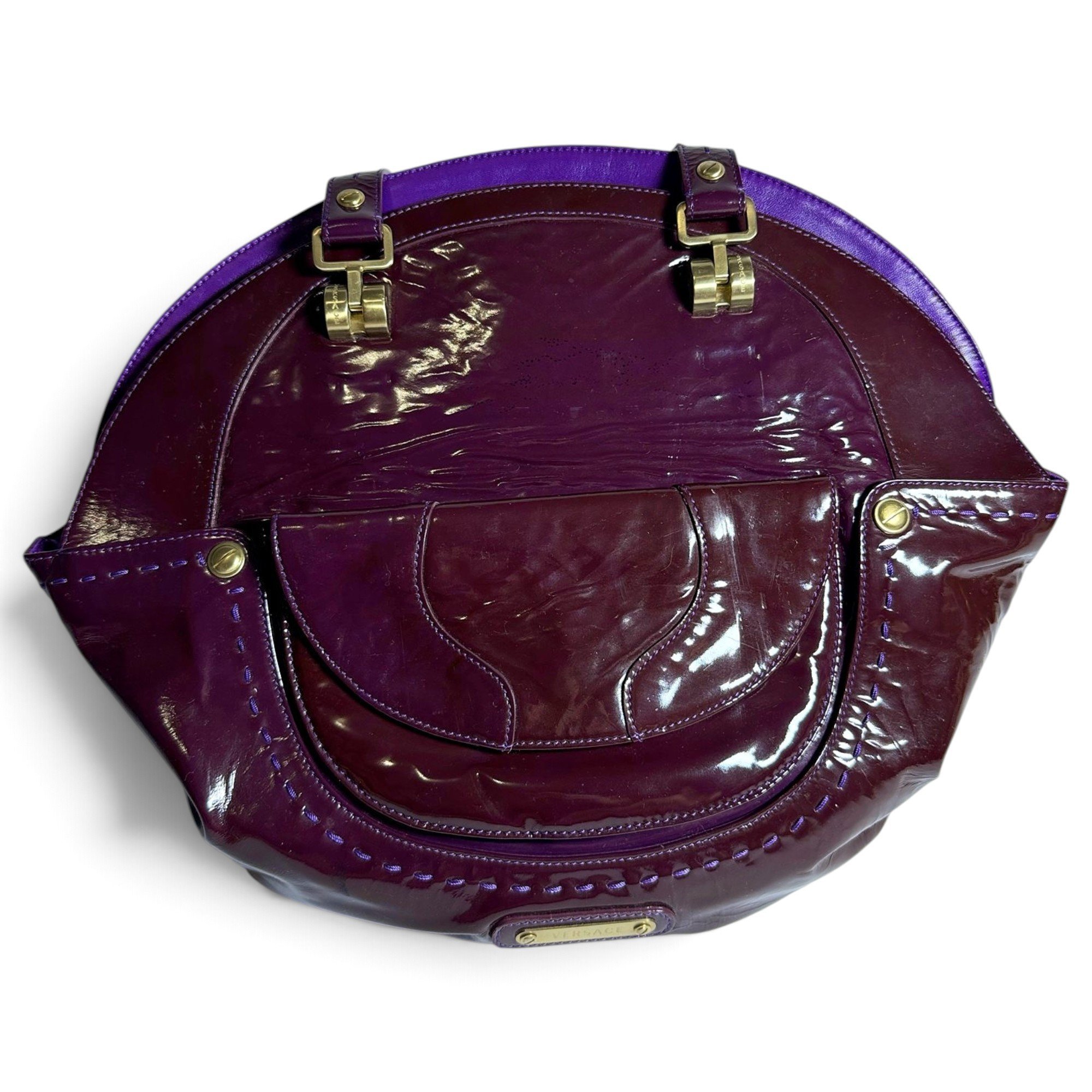 Patent leather handbag