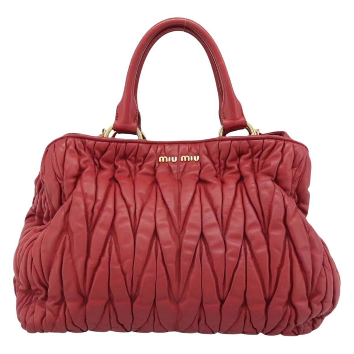 Matelassé leather handbag