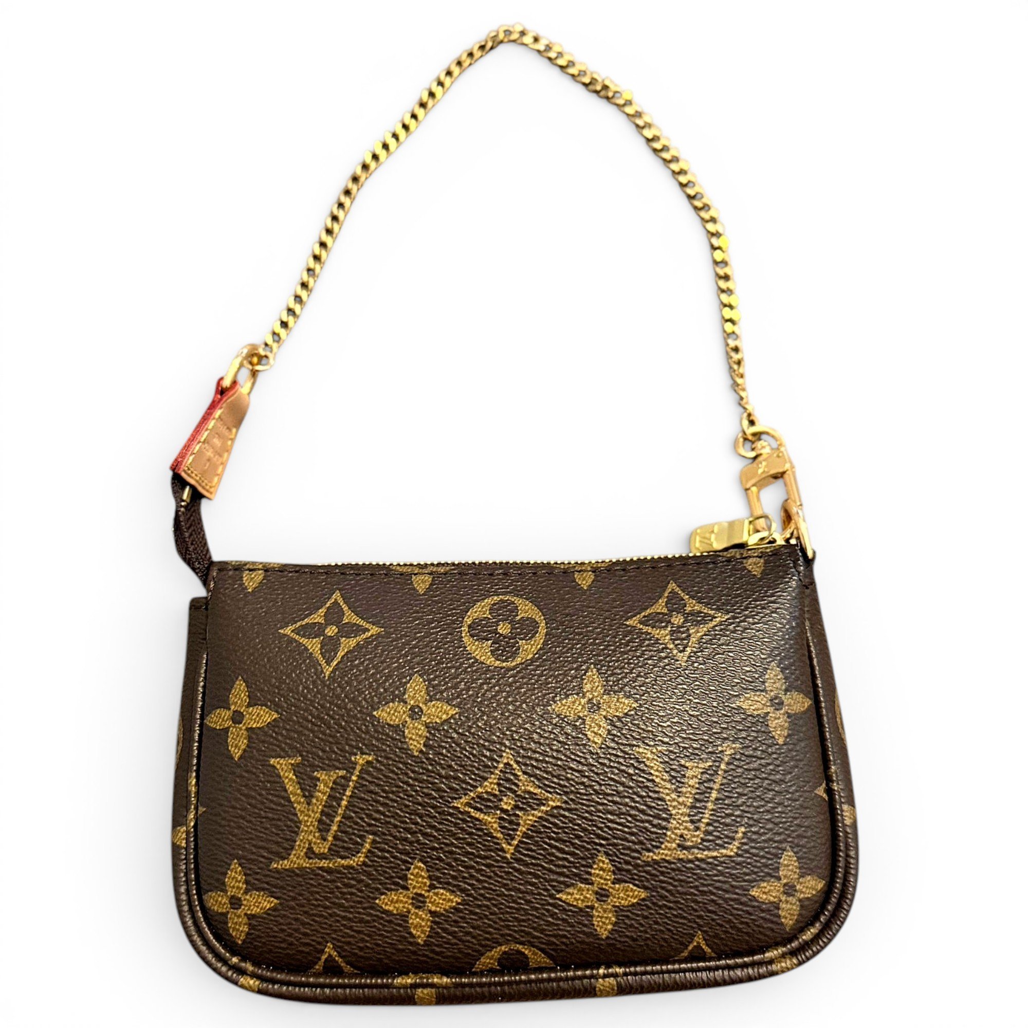 Leather clutch bag