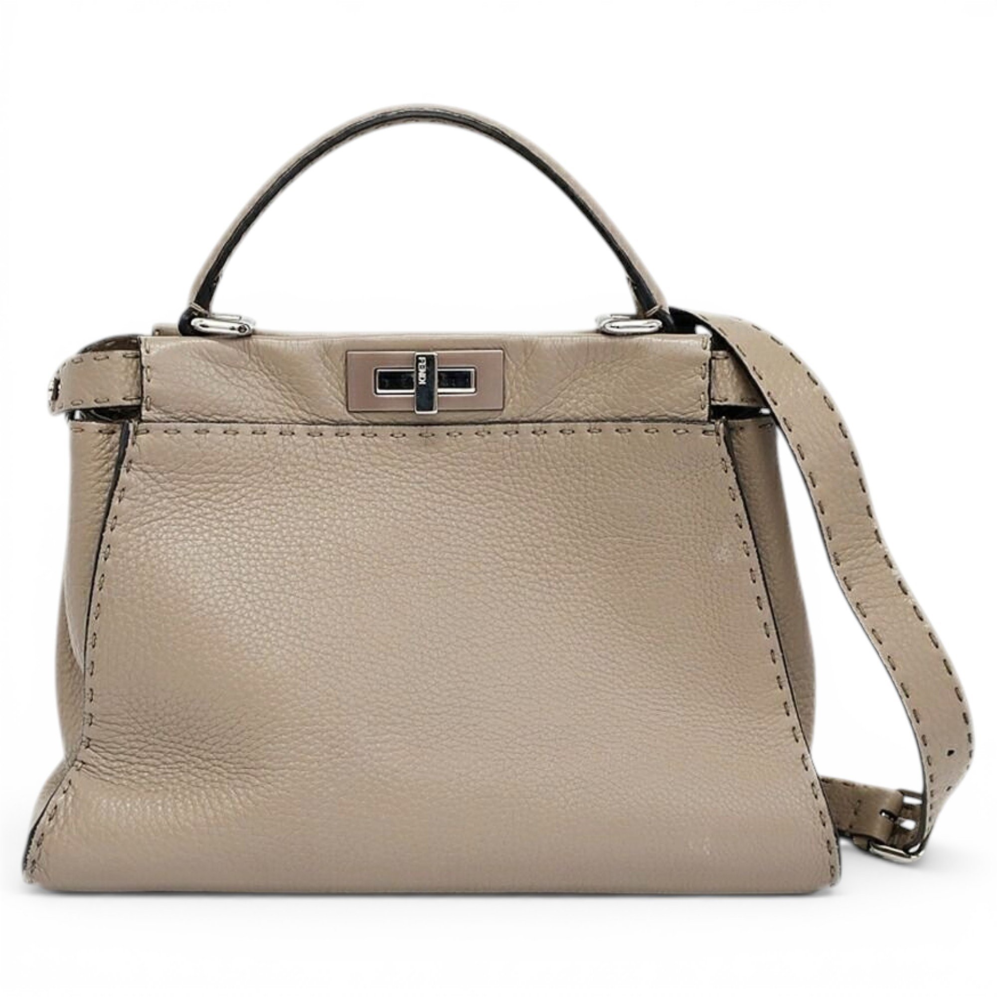 Peekaboo leather handbag