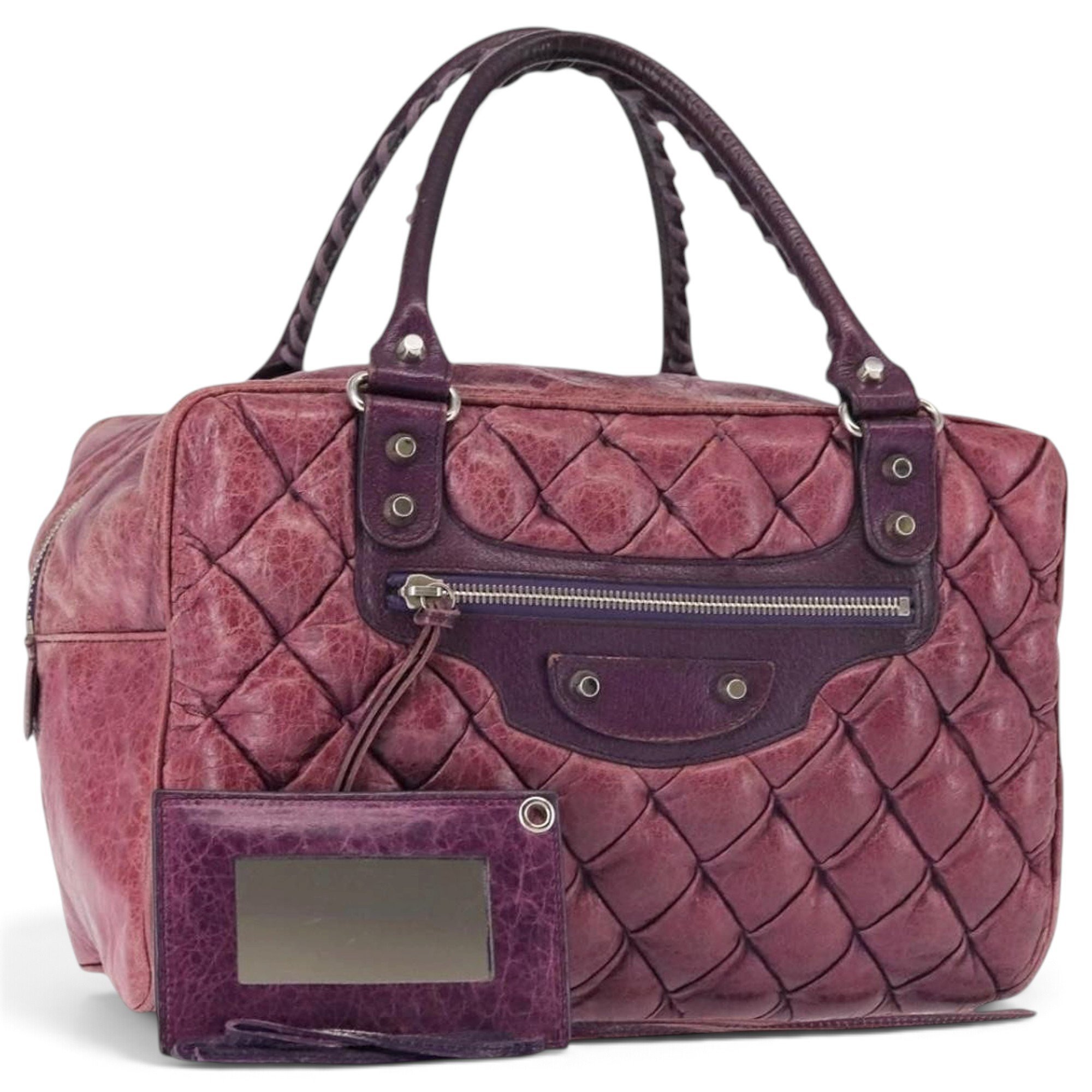 B leather handbag