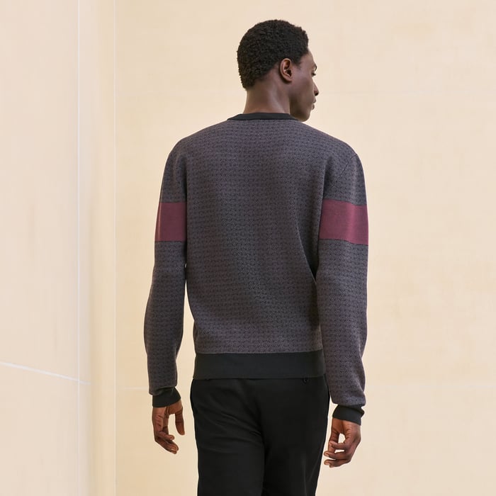 그르나 “jacquard Maillons Mosaique” 크루넥 스웨터