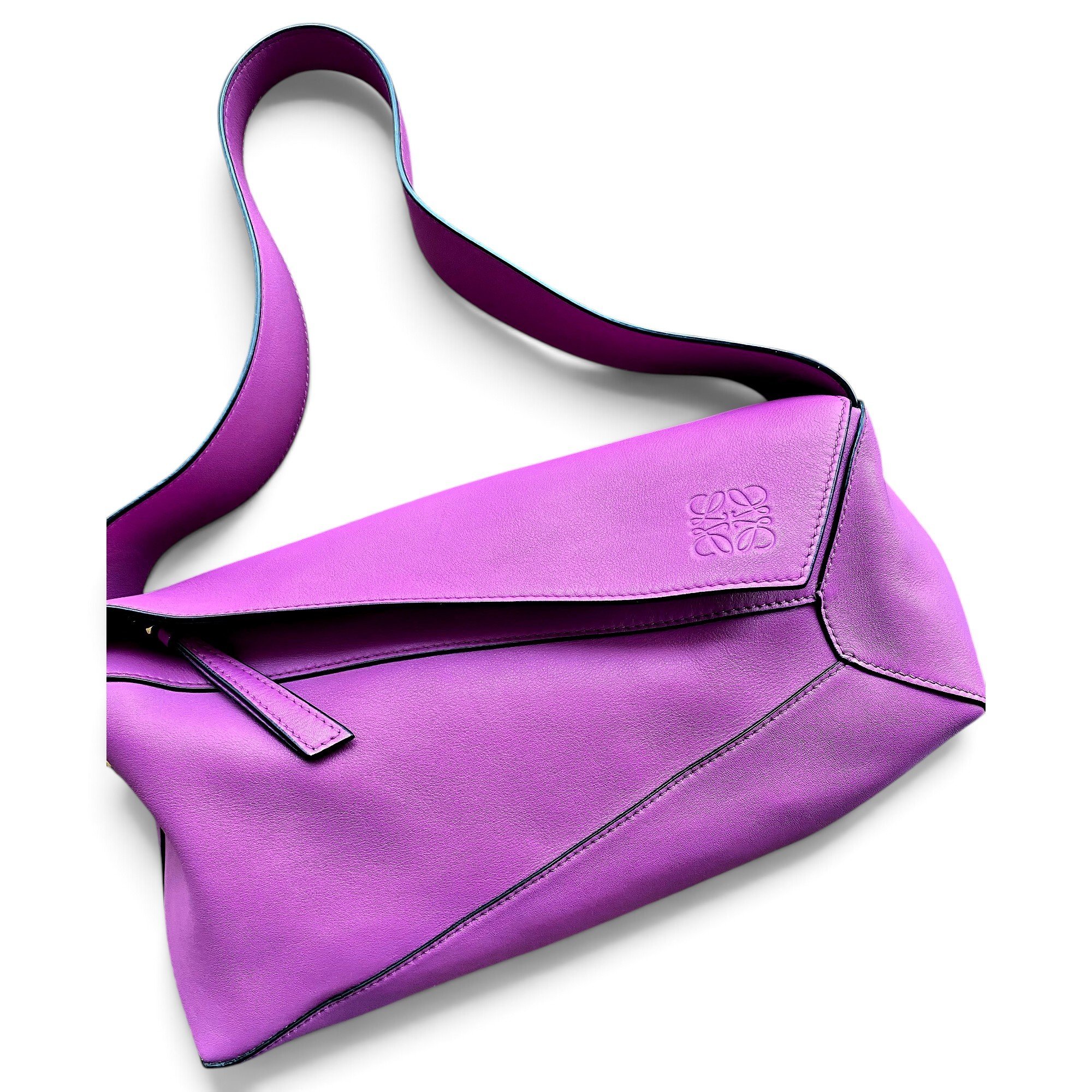 Puzzle leather handbag