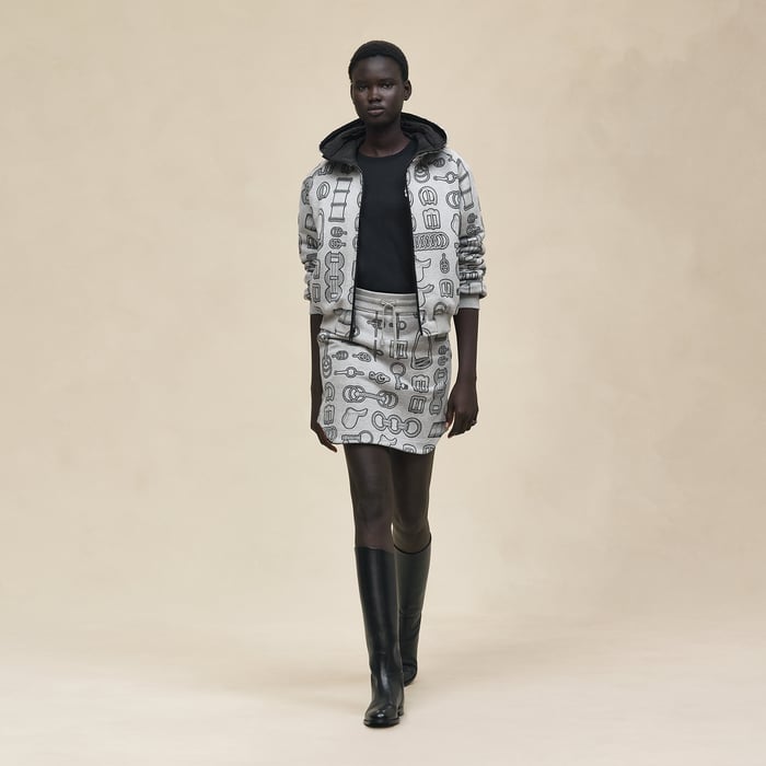 Gris Byzantin "Cahier Du Colporteur" Reversible Jacket