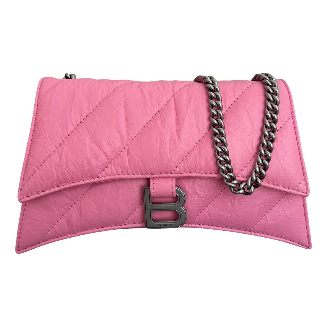 Crush leather handbag