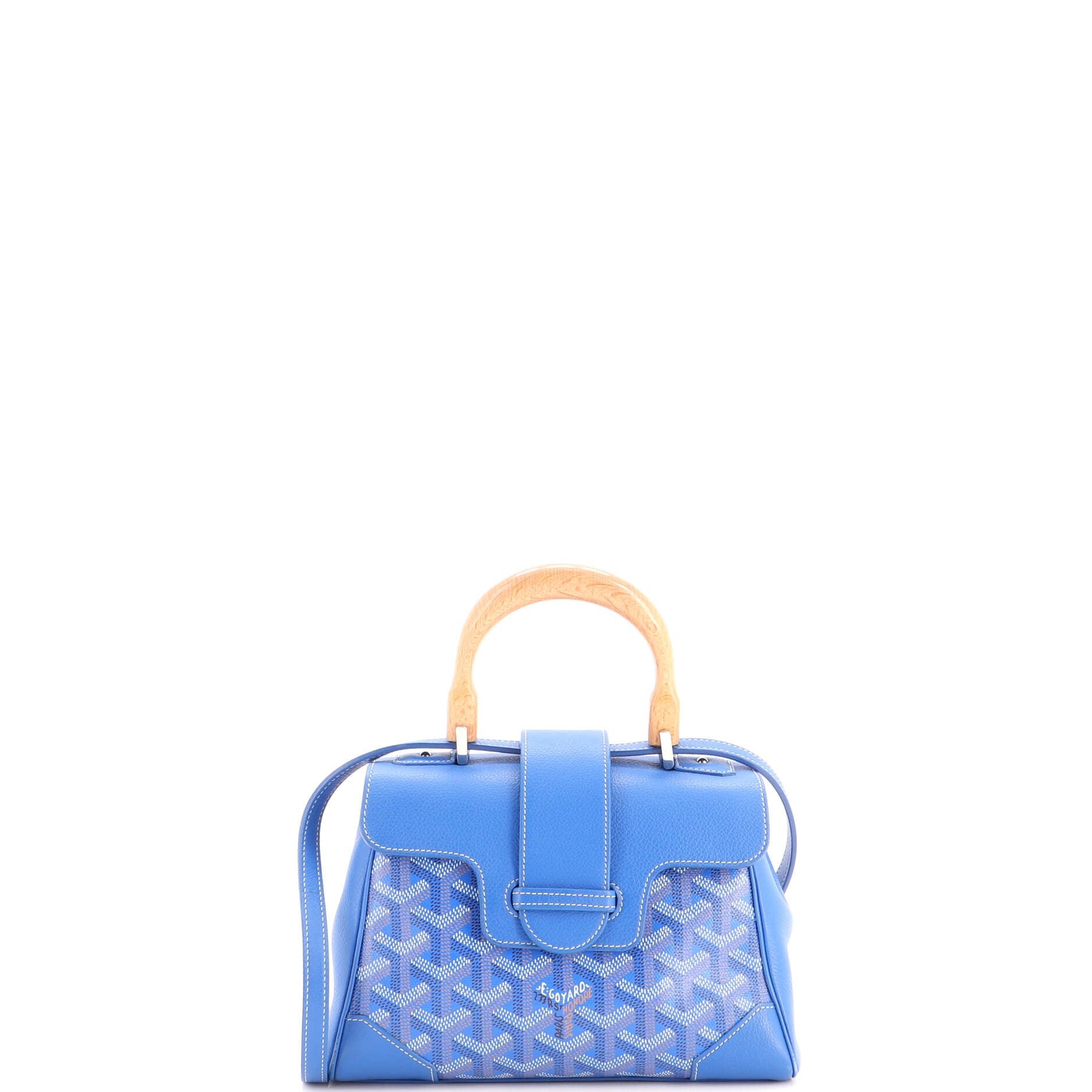 Saigon Top Handle Bag Coated Canvas with Leather Mini