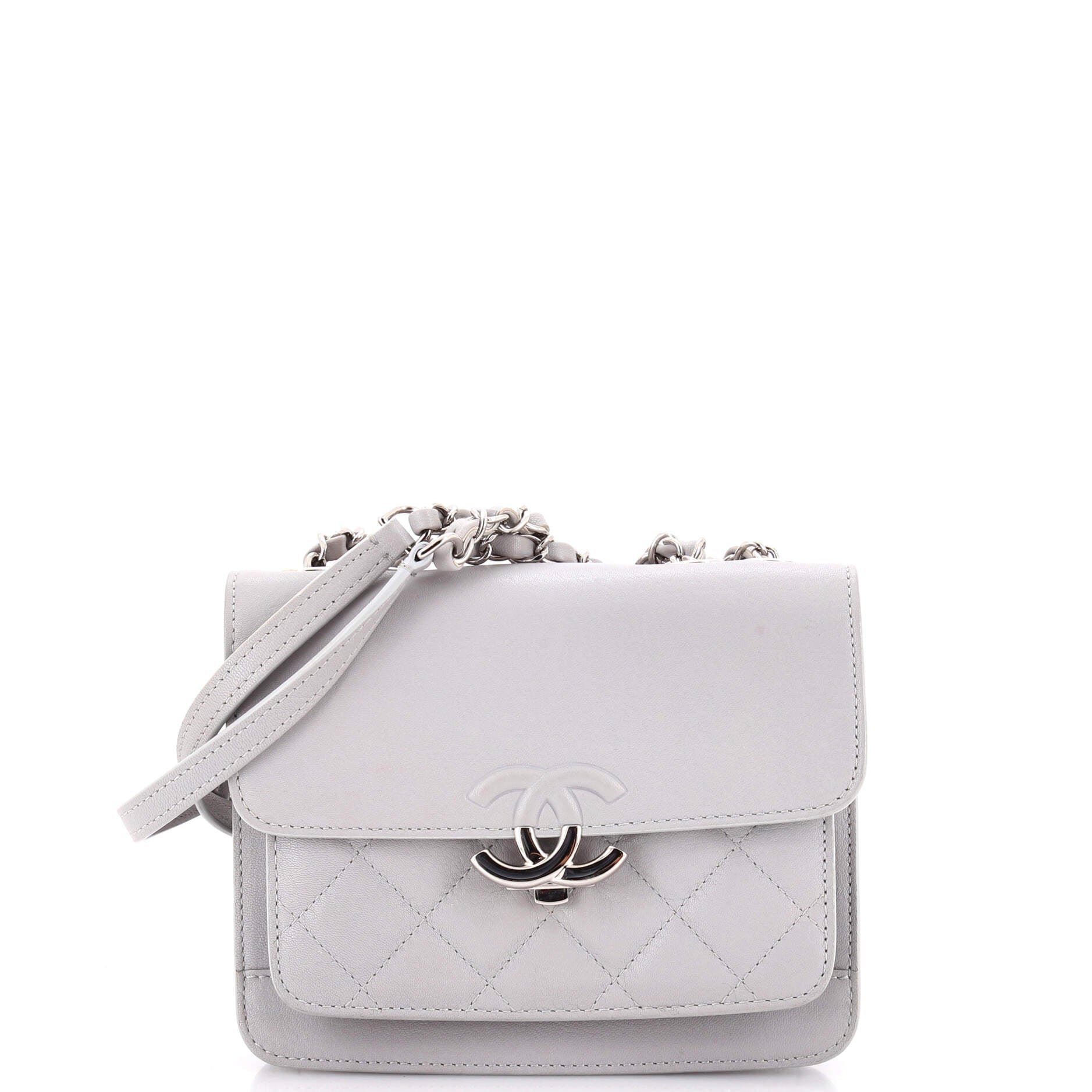 CC Box Flap Bag Quilted Calfskin Mini