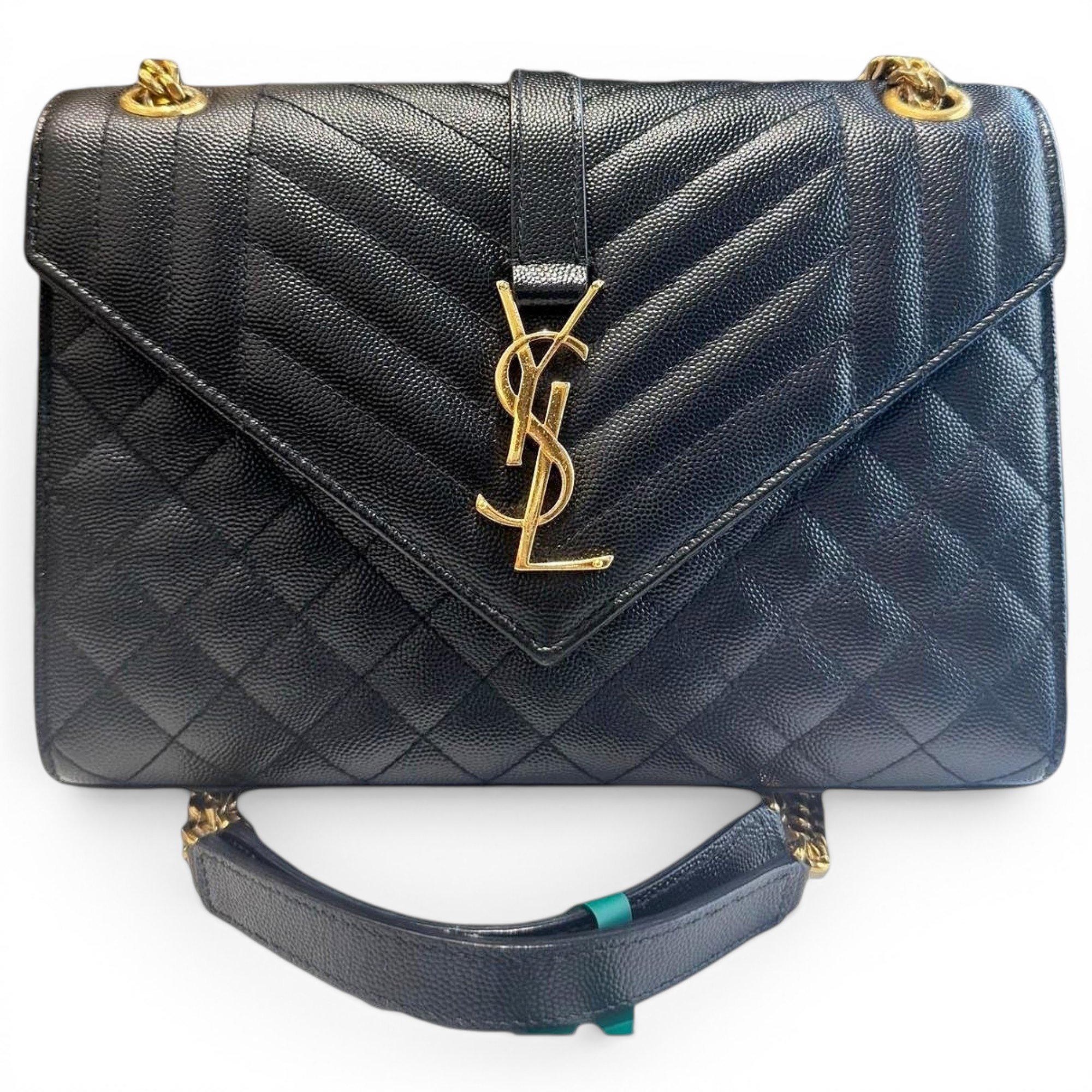 Envelope leather handbag