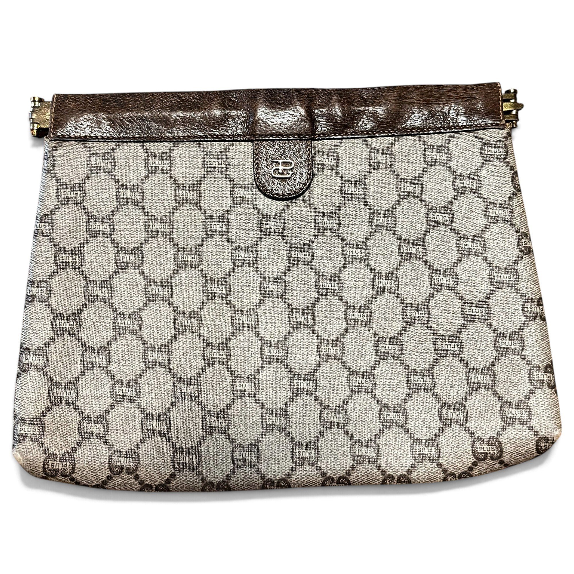 Leather clutch bag