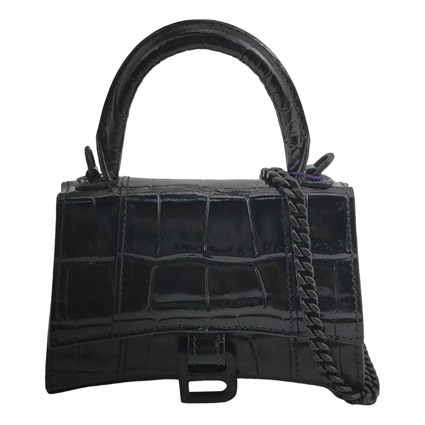 Hourglass patent leather mini bag