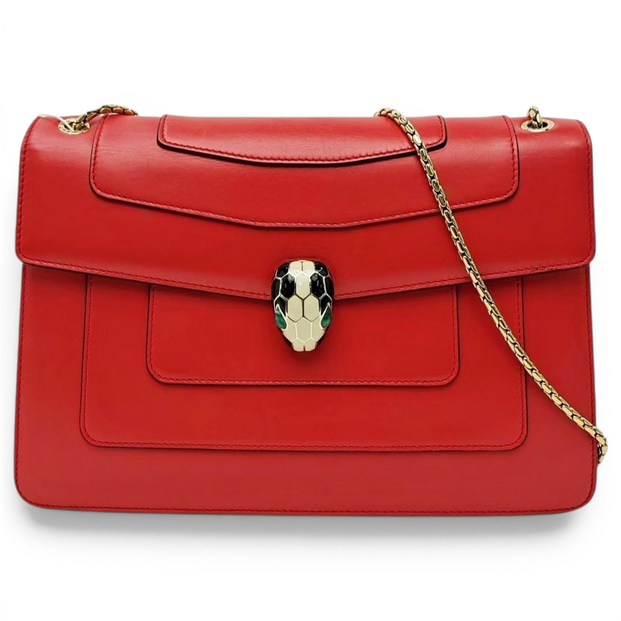 Serpenti leather handbag