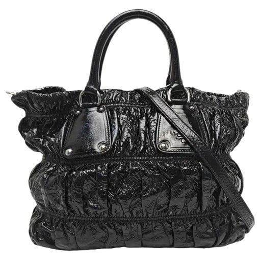 Patent leather handbag