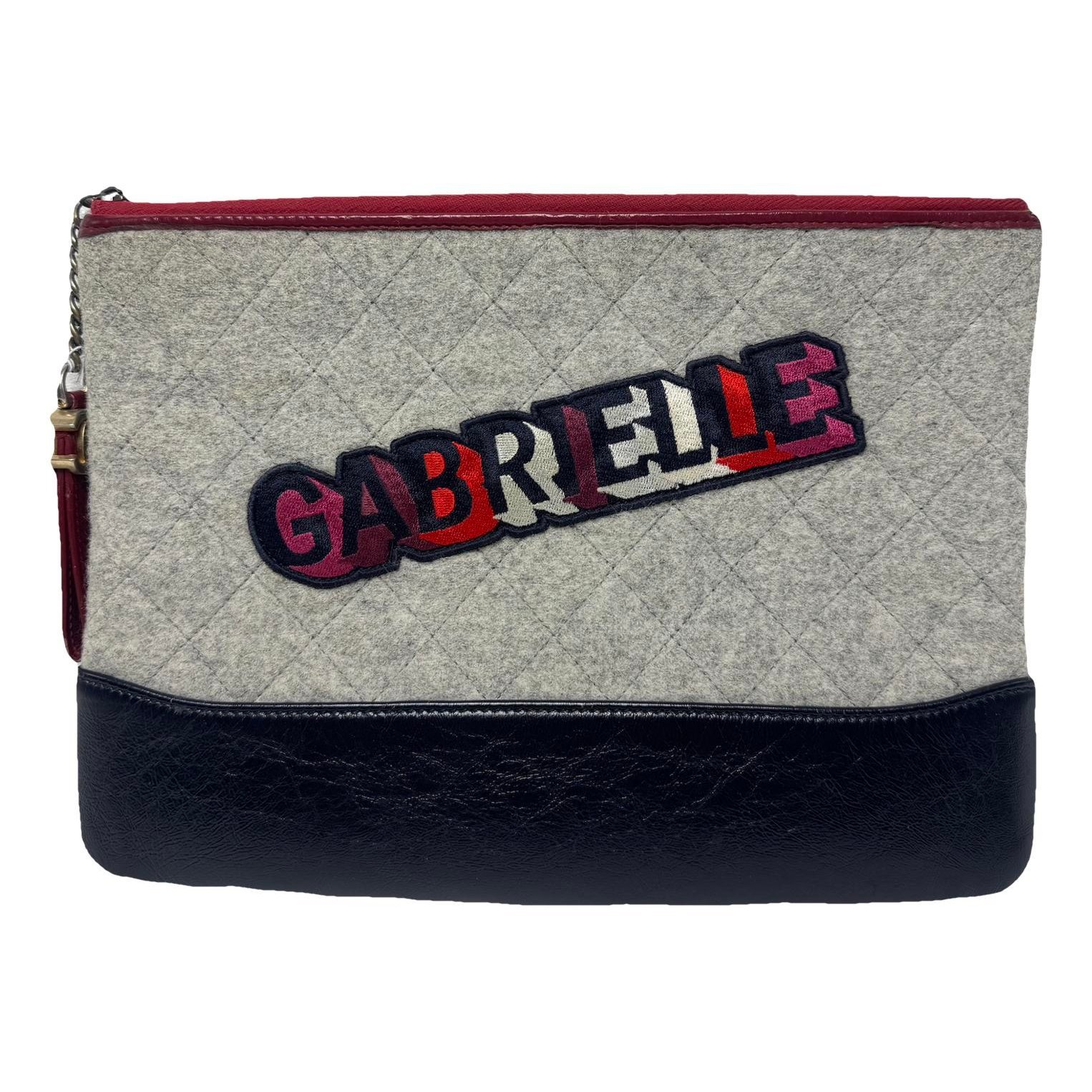 Chanel Deauville leather clutch bag