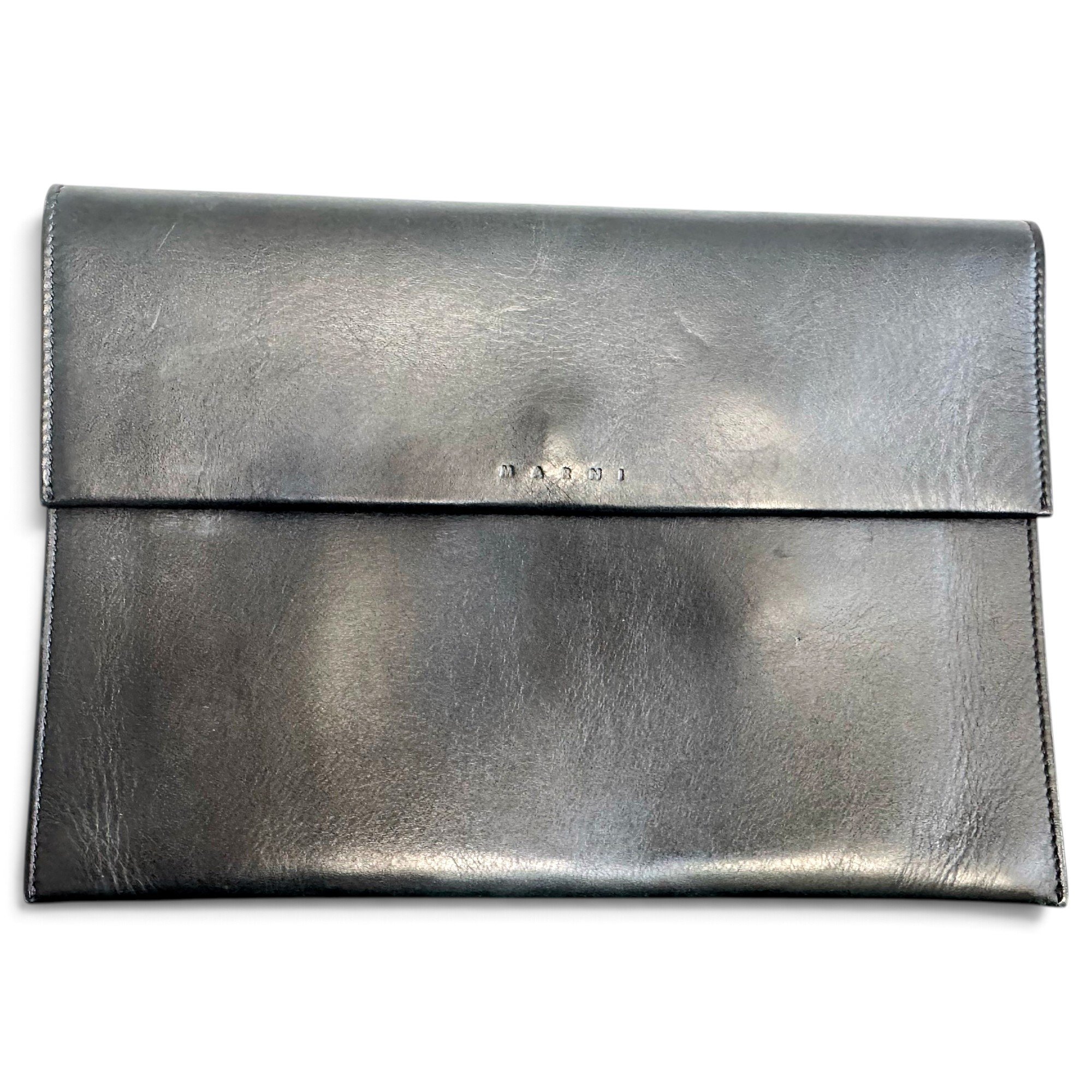 Monile leather clutch bag