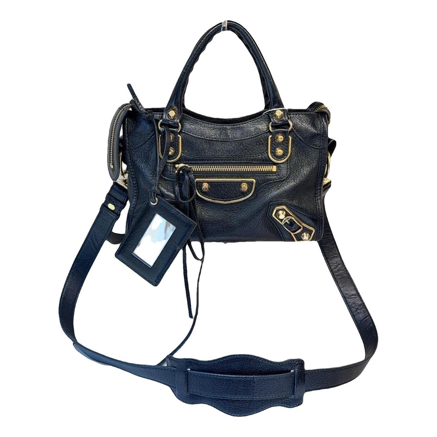 City leather handbag
