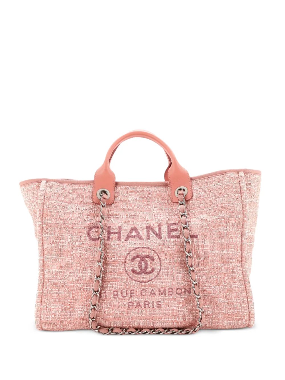 Deauville Raffia with Glitter Detail Medium tote bag