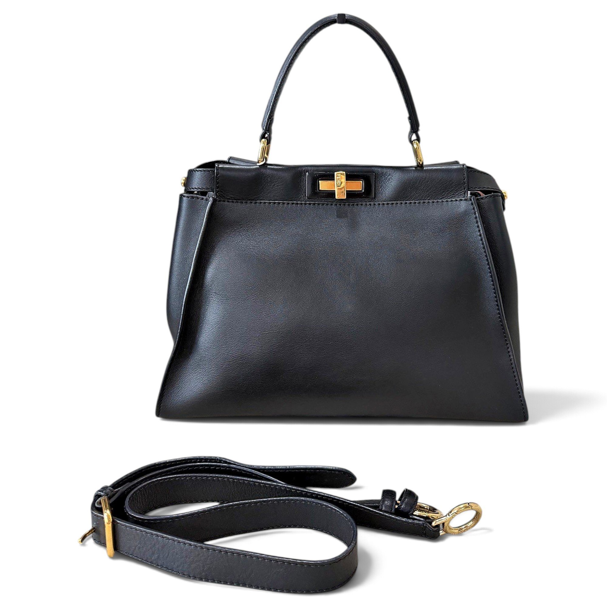 Peekaboo leather handbag