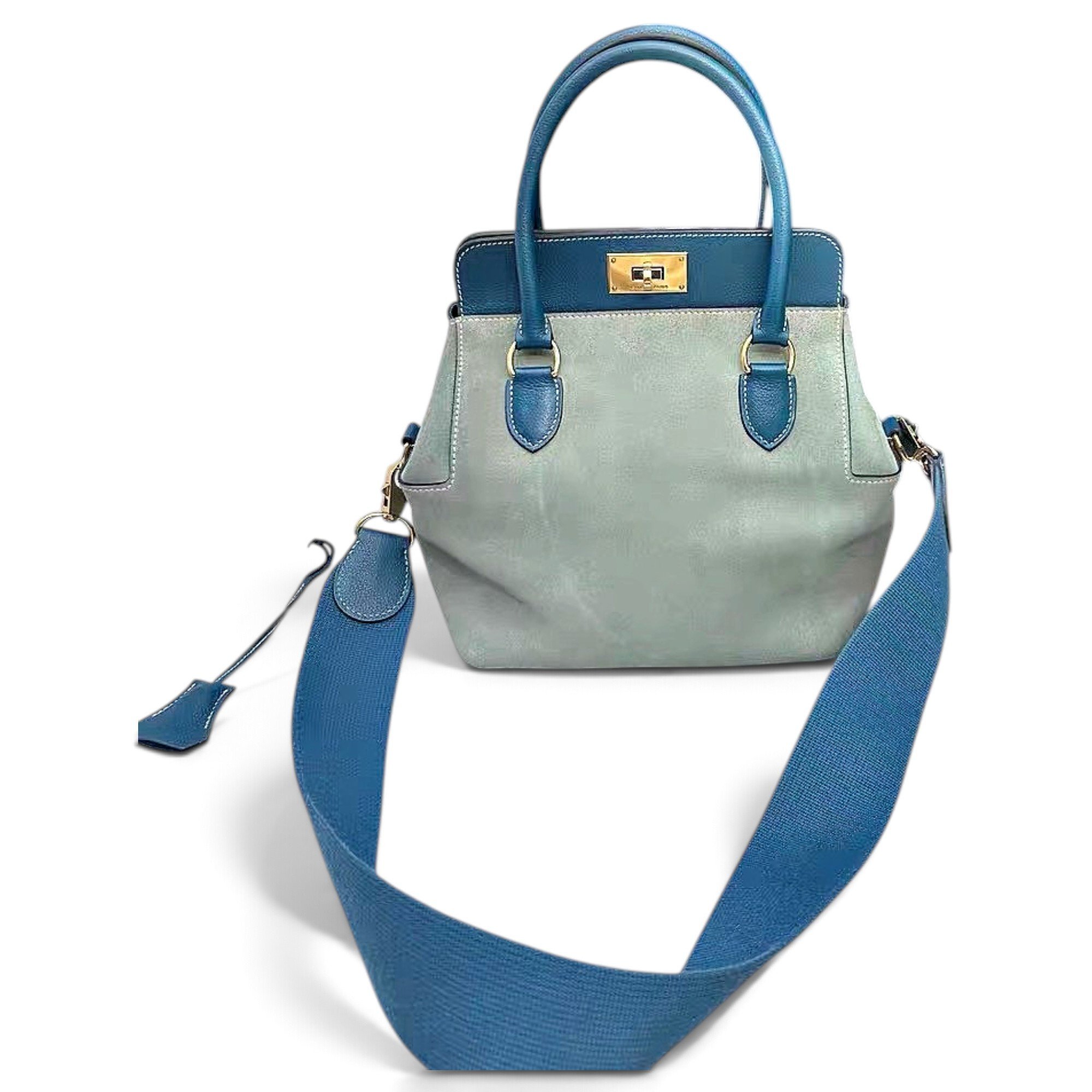 Toolbox leather handbag