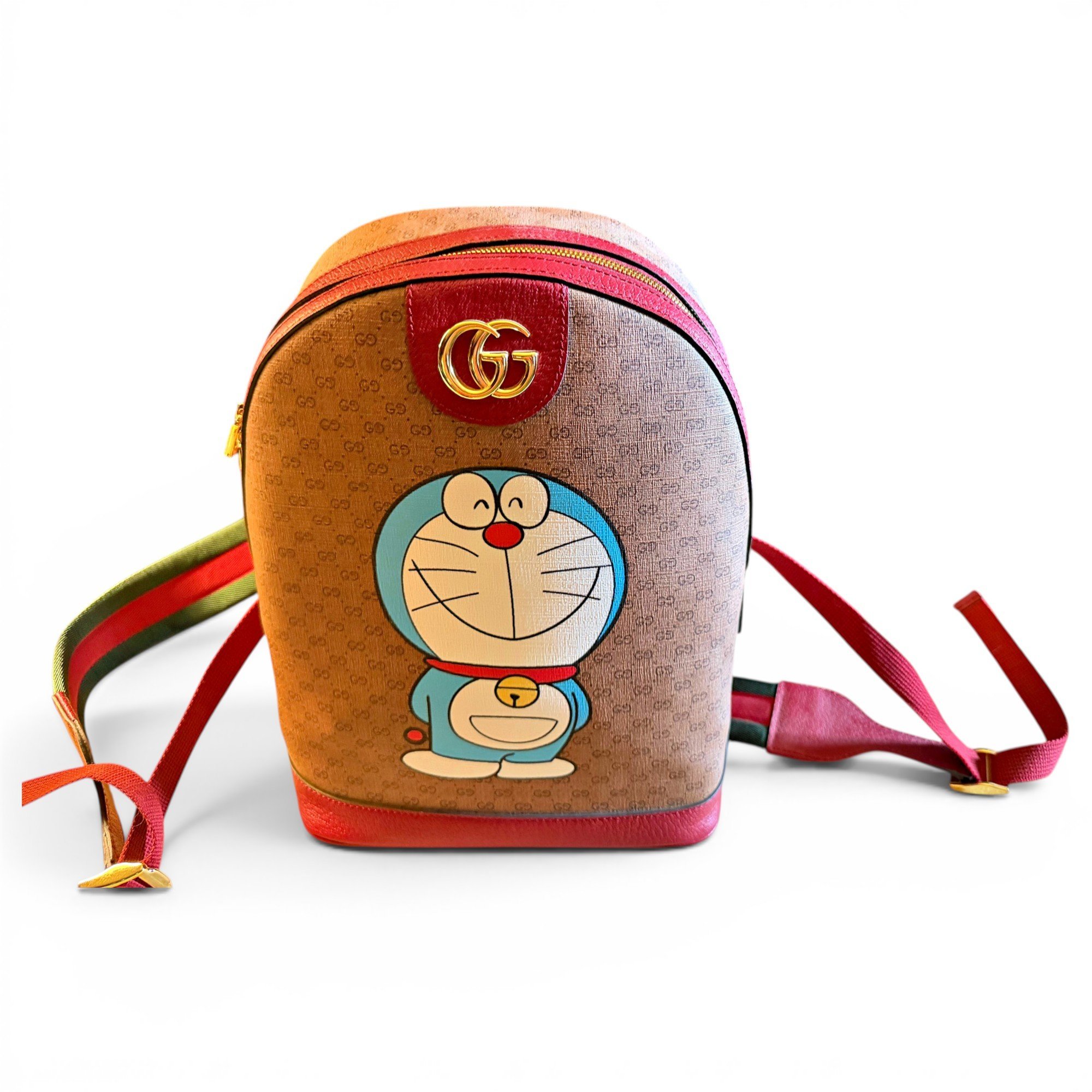 Patent leather backpack