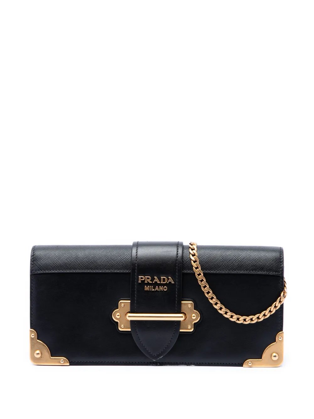 2010-2026 City Calf and Saffiano Cahier Chain Clutch crossbody bag