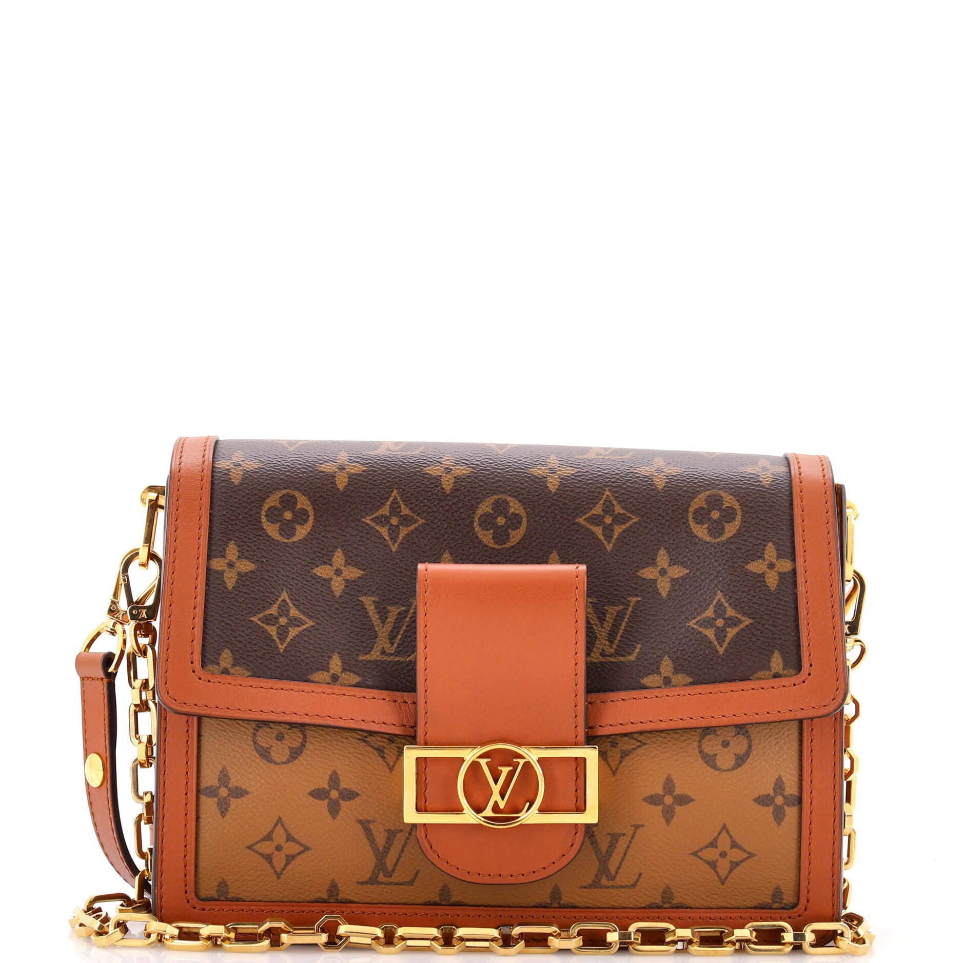 Louis Vuitton Dauphine Shoulder Bag Reverse Monogram Canvas MM