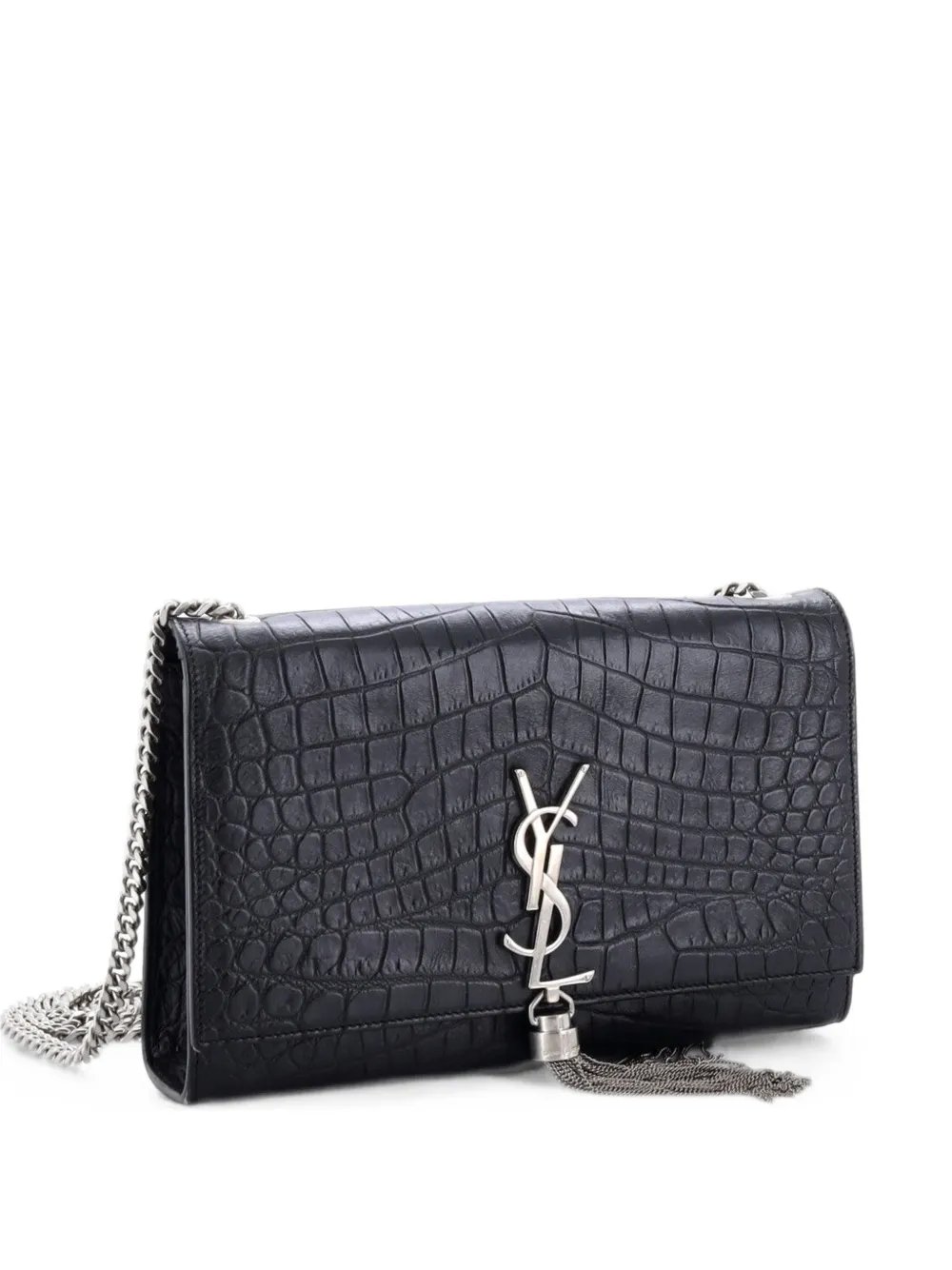 Classic Monogram Tassel Crocodile Embossed Leather Medium crossbody bag