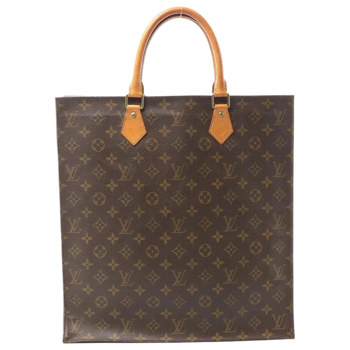 Plat leather handbag