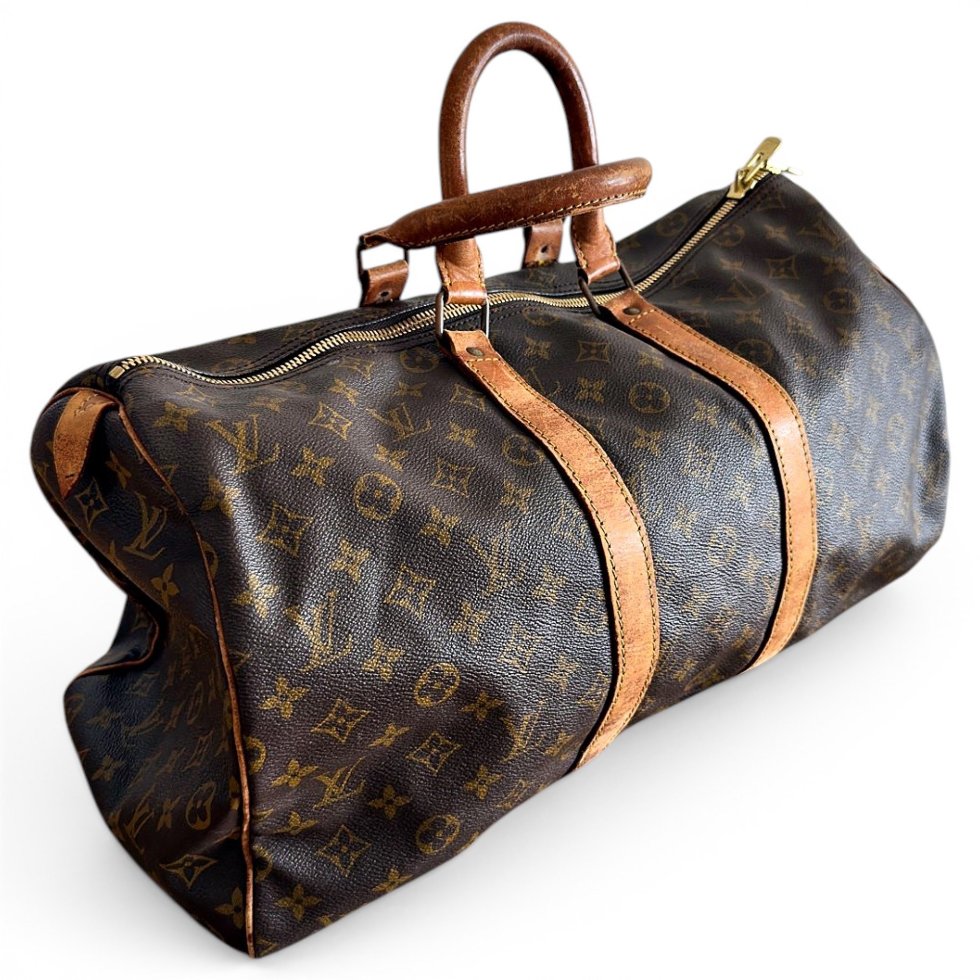 Keepall leather travel bag