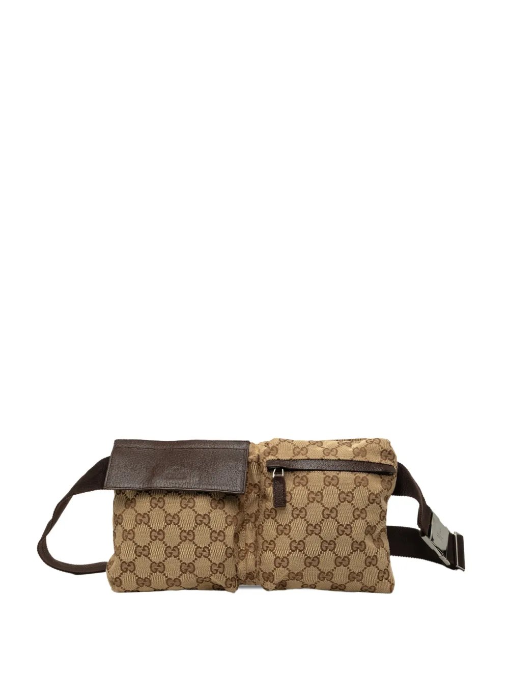 2000-2015 GG Canvas Double Pocket belt bag